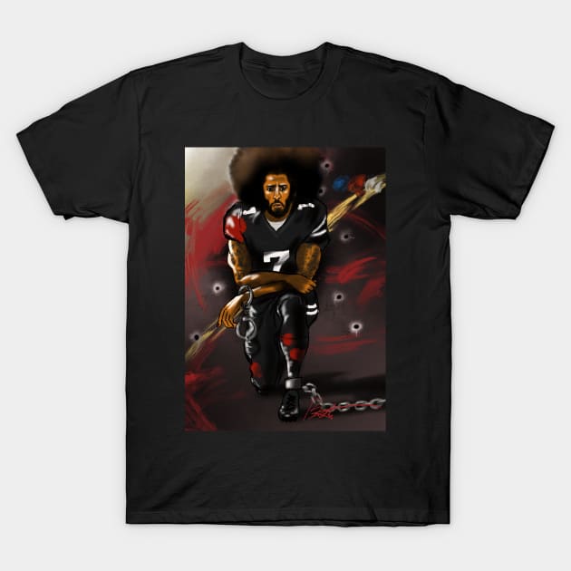 Kneel for Justice T-Shirt by Timzartwork